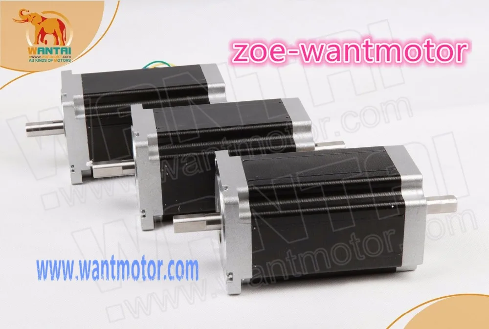 

Ship from USA and Free shipping!CNC Wantai 3pcs Nema 34 Stepper Motor 85BYGH450C-012B Dual Shaft 1600oz 3.5A