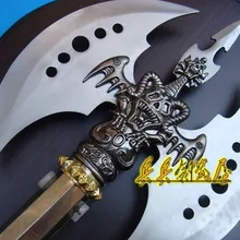 S1203 средневековые двухсторонние лопасти топоры полюса руки TOMAHAWK W/настенная доска 26,9"