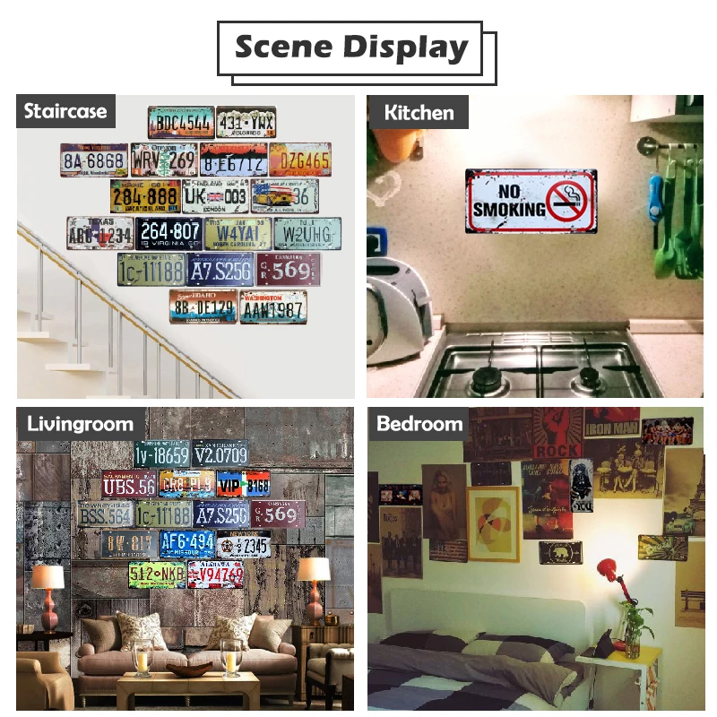 Sq Dglz Wholesale New License Plate Store Bar Wall Decoration Tin