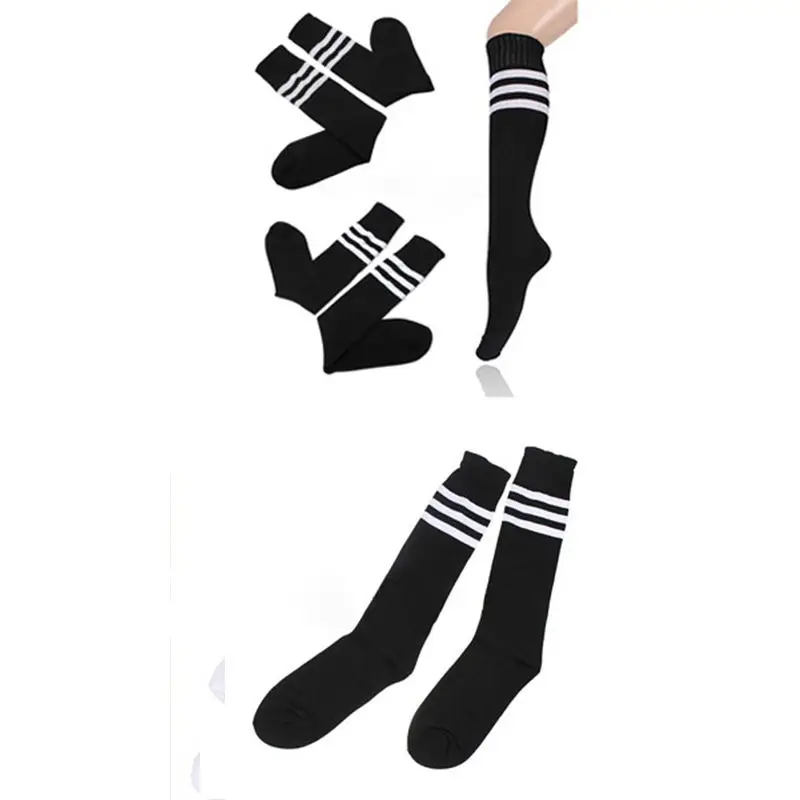 New High Socks Over Knee Socking For Girls Womens 2018 New Fashion Sexy Striped Cheerleader Striped Long Socks