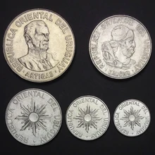 Uruguay 5 шт./компл. UNC оригинальная монета не распространяется 1989 год