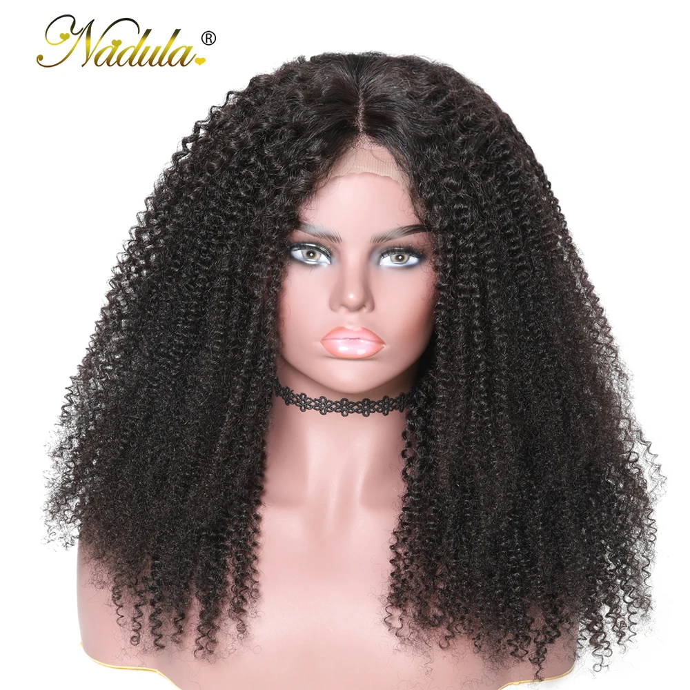 

Nadula Hair 360 Lace Frontal Wig Pre Plucked With Baby Hair 150% / 180% Density Remy Kinky Curly Lace Human Hair Wigs For Women