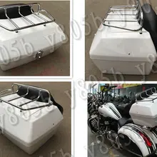 Белый хвостовой багажник Чемодан с верхняя стойка спинка для Kawasaki Vulcan классический VN 400 VN500 VN800 VN 900 1200 1500 1600 2000 измельчитель