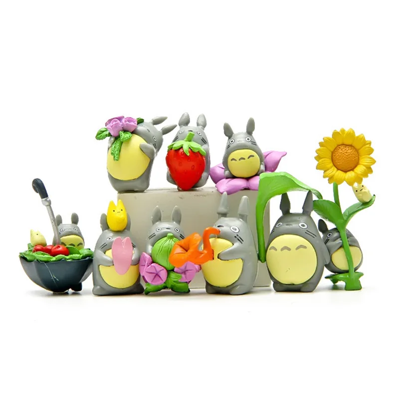 3.-6cm Height Colourful My Neighbor Totoro Design Cartoon Action Toy Figures Anime Doll Figurine Christmas Toys Kids Gifts | Игрушки и