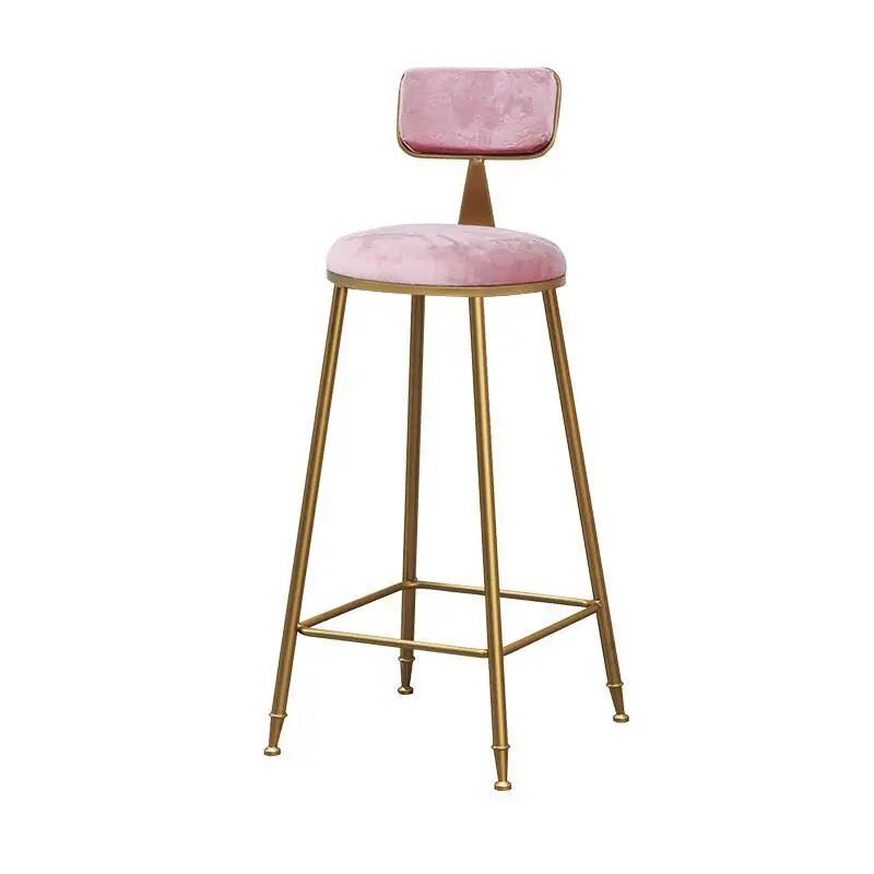Скандинавское Кованое железо стул современный минималистский дом спинка обеденный стул высокий стул кафе бар барный стул металлический стул - Цвет: 75cm   Style20