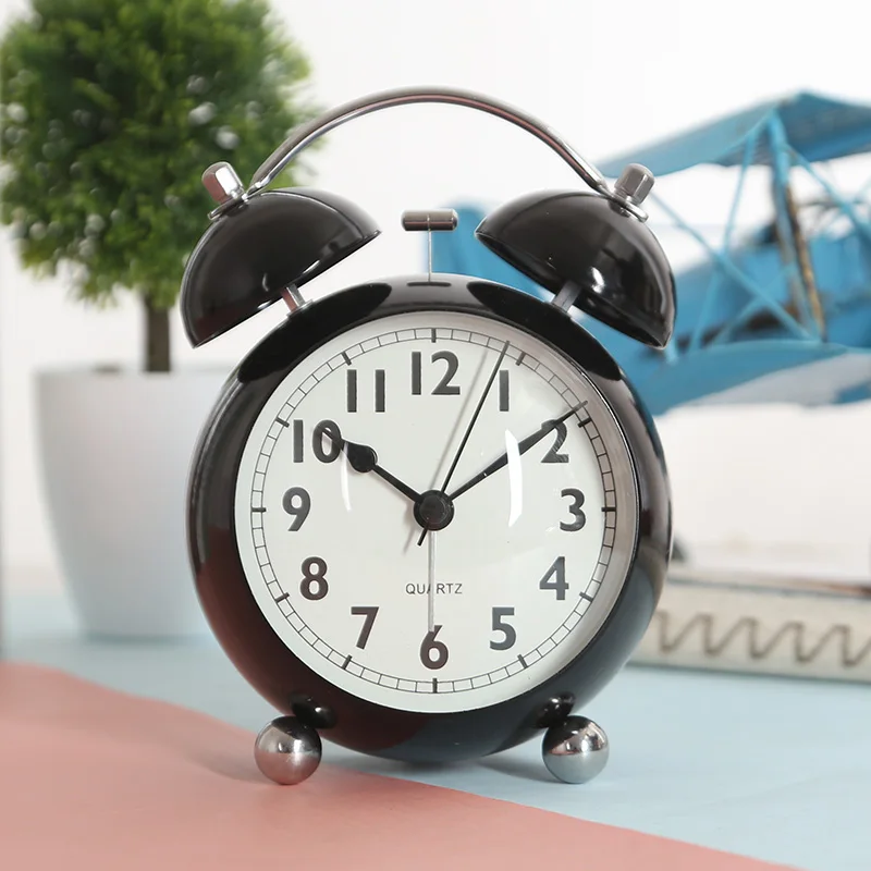 2017 Europe Hot Sale Metal Clocks Reloj Noctilucent Silent Clock Lazy