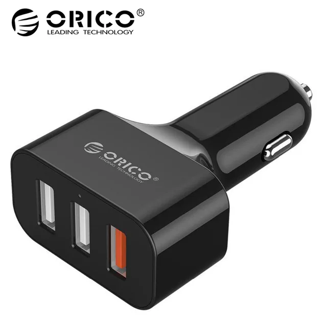 Best Price ORICO USB Car Charger 3 Ports Quick Smart Charge 2.0 Fast Car-Charger Universal for Samsung xiaomi iphone mobile phone tablet