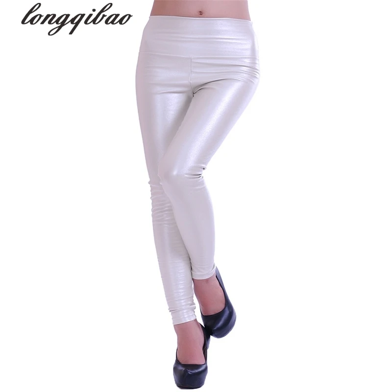 

women leggings faux leather high quality slim leggings plus size High elasticity sexy pants leggins leather boots leggings AL