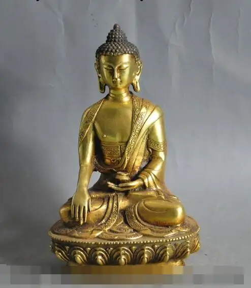

S02741 8"tibet Buddhism fane bronze gilt sakyamuni Tathagata Medicine Buddha statue (B0328)