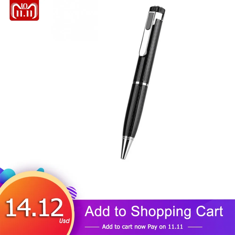

Pen-shaped Continuous 10-hour Digital Voice Recorder 192Kbps One-button Audio Recorder