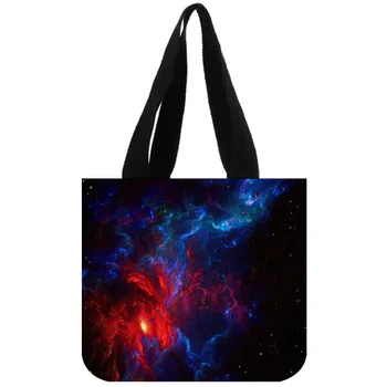 

Custom Starry sky Tote Bag Reusable Handbag Shoulder Shopping Bags Customize Your Images