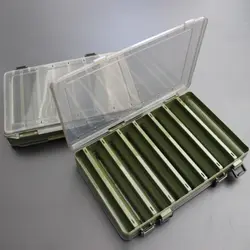 Отделение практичный PP коробка для рыболовных приманок Двусторонняя прозрачная крышка пыле большой ёмкость приманки хранения