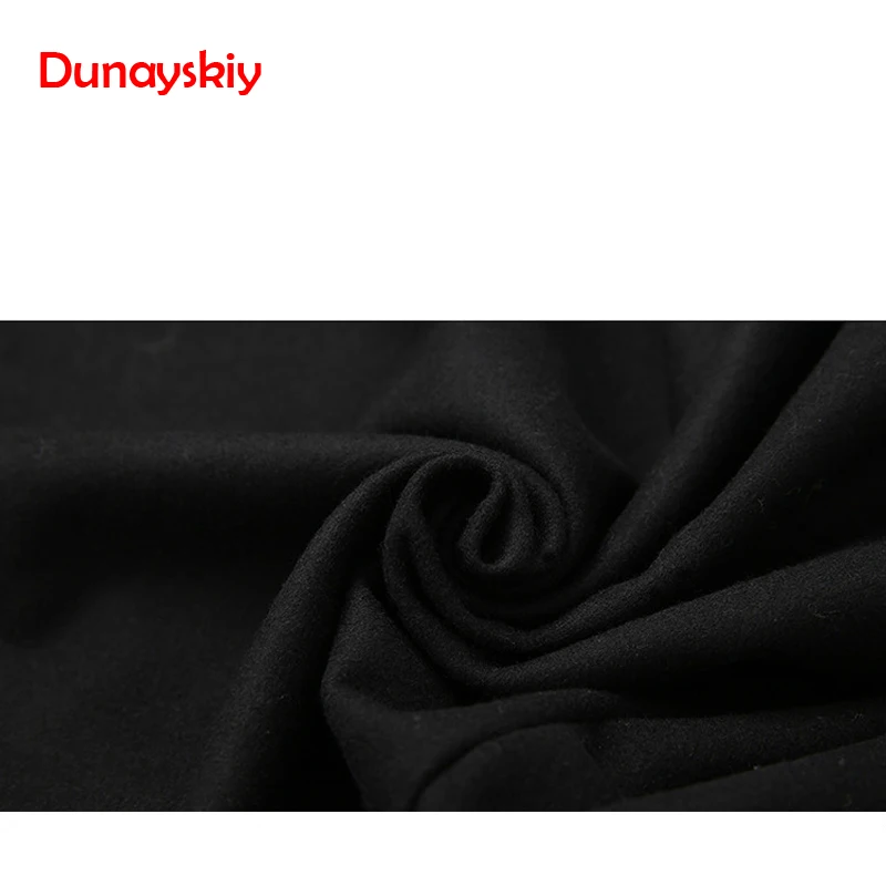 Dunayskiy, Женский Тренч размера плюс, 5XL, черный, тонкий, макси, длинный Тренч, ласточкин хвост, длинный рукав, повседневная, однотонная, женская, шерстяная верхняя одежда