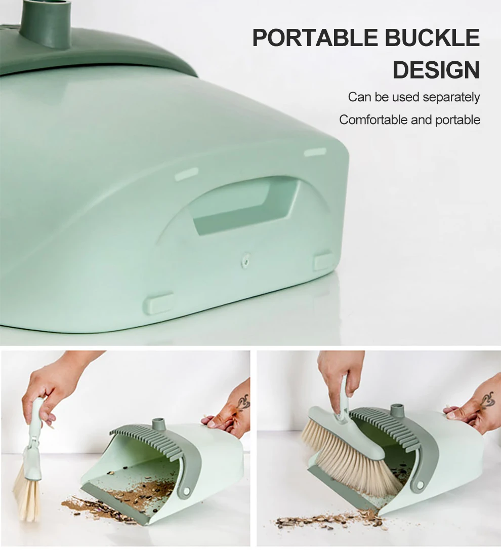 dustpan conjunto de plástico anti-enrolamento macio cerdas