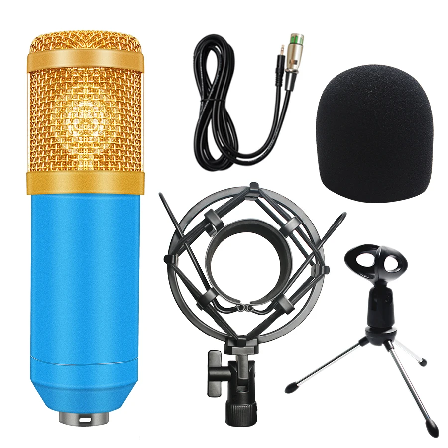 BM800 Condenser Microphone Sound Recording Karaoke Mikrofon For Computer+Shock Mount+Foam Cap+Cable As BM 800 Studio Microphone BM800 Condenser Microphone Sound Recording Karaoke Mikrofon For Computer+Shock Mount+Foam Cap+Cable As BM 800 Studio Microphone
