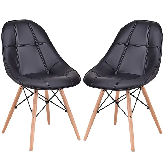 Best Price Giantex Set of 2 Dining Side Chair Modern Armless PU Leather Seat with Wood Legs Black Leisure Dining Chairs HW56505BK Best Price Giantex Set of 2 Dining Side Chair Modern Armless PU Leather Seat with Wood Legs Black Leisure Dining Chairs HW56505BK