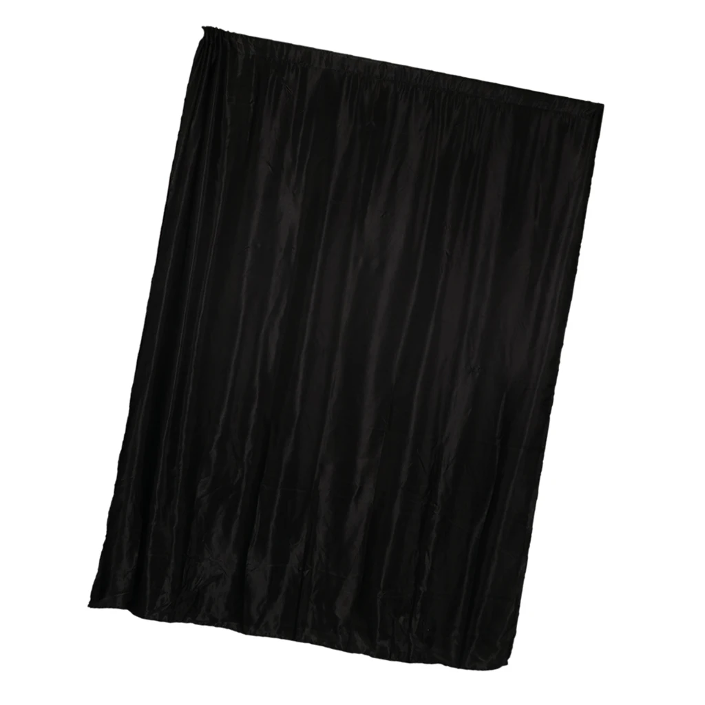 1pc Blackout Window Curtains Rod Pocket Satin Window Curtains Blackout Shade Curtains for Home Living Room Bedroom Hotel - Black