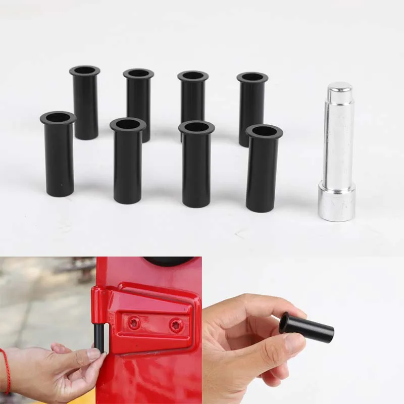 

YAQUICKA Door Hinge Pin Bushing Fit For Jeep Wrangler JK 2007-2017 Car Accessories ABS Aluminum Alloy Exterior Car Styling 9Pcs