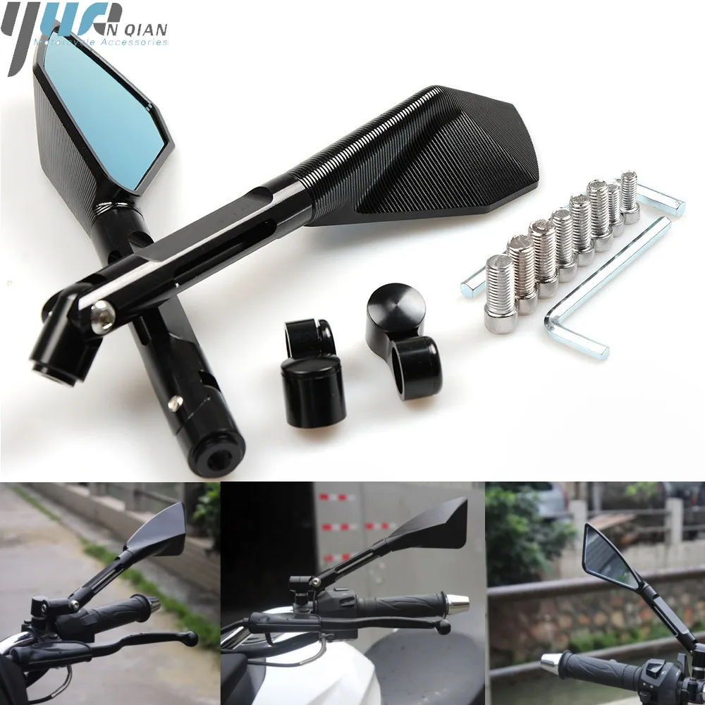 FREE SHIPPING black dirt bike parts Rear Side Mirrors Motorcycle