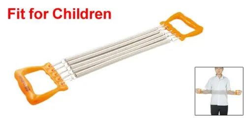 Child Orange Handle Five Springs Chest Expander Pull Exerciser ED 