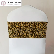 100 шт леопардовая спандекс ободок для стула вечерние украшения