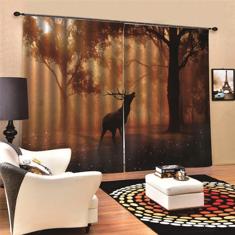 3D цифровой печати современные суши плотные шторы для гостиная спальня роскошный черный из ночь шторы домашний декор AP12