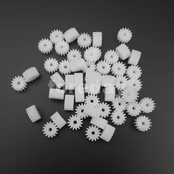 

50PCS 15T2A Gear Modulus 0.5 Aperture 2mm ( 1.95MM ) DIY Model 0.5M teeth T=15 Plastic Spur Gears 15 Teeth 50PCS/LOT NEW *FD196