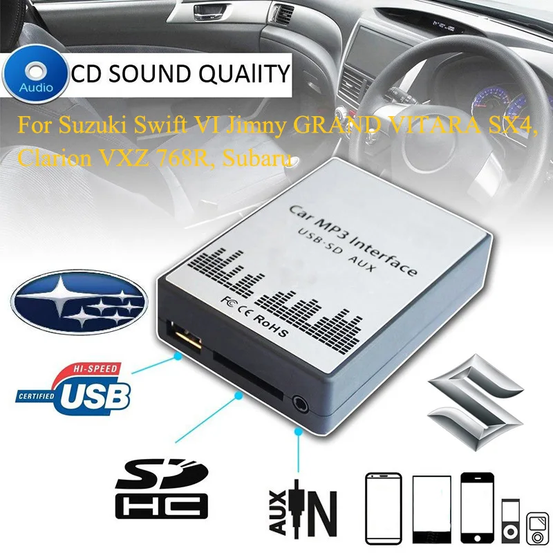 

SITAILE USB SD AUX car MP3 music player Adapters for Suzuki Grand Vitara sx4 Swift Vitara for Subaru Mcintosh Car-styling