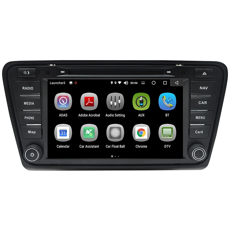 Clearance Car Multimedia Player Android 8.0 4G/32G 8 Inch Car DVD 2 Din Car Radio With Navigation For Skoda Octavia A7 2013-2014 3