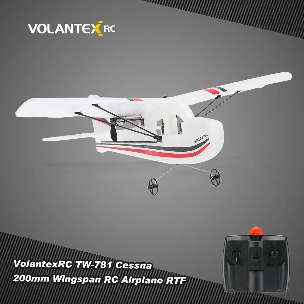 EBOYU(TM) Volantex RC TW781 Cessna 2,4G 2CH RC самолет 200 мм размах крыльев мини EPP инфракрасный пульт дистанционного управления Крытый беспилотный самолет