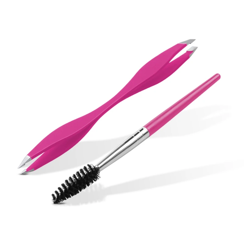 Brainbow 2pcs/Pack Eyes Makeup Tools Set&Kit Double Ends Eyebrow Tweezer Hair Remover Eyebrow Makeup Brush Eyes Beauty Essential Brainbow 2pcs/Pack Eyes Makeup Tools Set&Kit Double Ends Eyebrow Tweezer Hair Remover Eyebrow Makeup Brush Eyes Beauty Essential