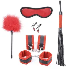 4 шт./компл. комплект сексуального белья для секс-игрушки с наручниками повязка на глаза маска для сна игрушки для взрослых продукт