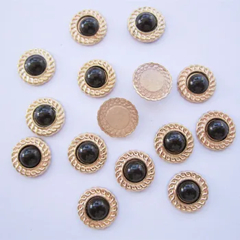 

SINUAN Decorative Rivets Hot-Fix Rivet Round Rivets For Bags 12Mm Plating Spike and Stud Black And White Round Metal Studs