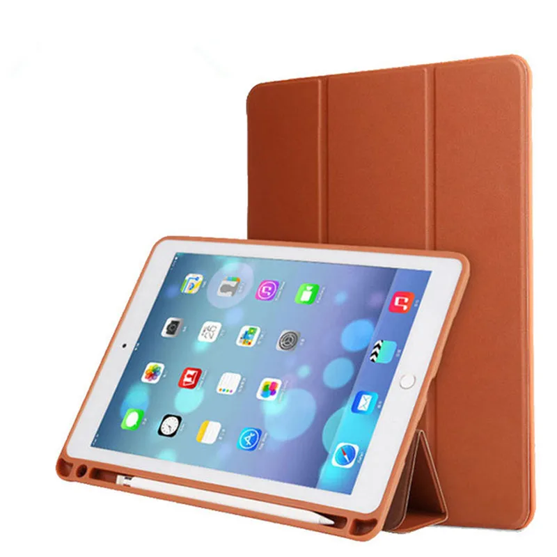 Лидер продаж из искусственной кожи Smart Case для Apple iPad Pro 12,9 с карандашницей Мягкая силиконовая задняя крышка для iPad Pro 12,9 дюйма+ пленка