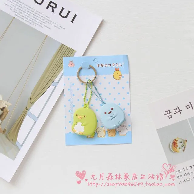 Sumikko gurashi аниме брелок ПВХ кулон украшение унисекс сумка цепь кольцо брелок Брелок унисекс подарок - Цвет: see chart