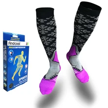 FINDCOOL Компрессионные носки для мужчин и женщин, лучший Градуированный спортивный костюм для бега, медсестры, шина, путешествия и материнство