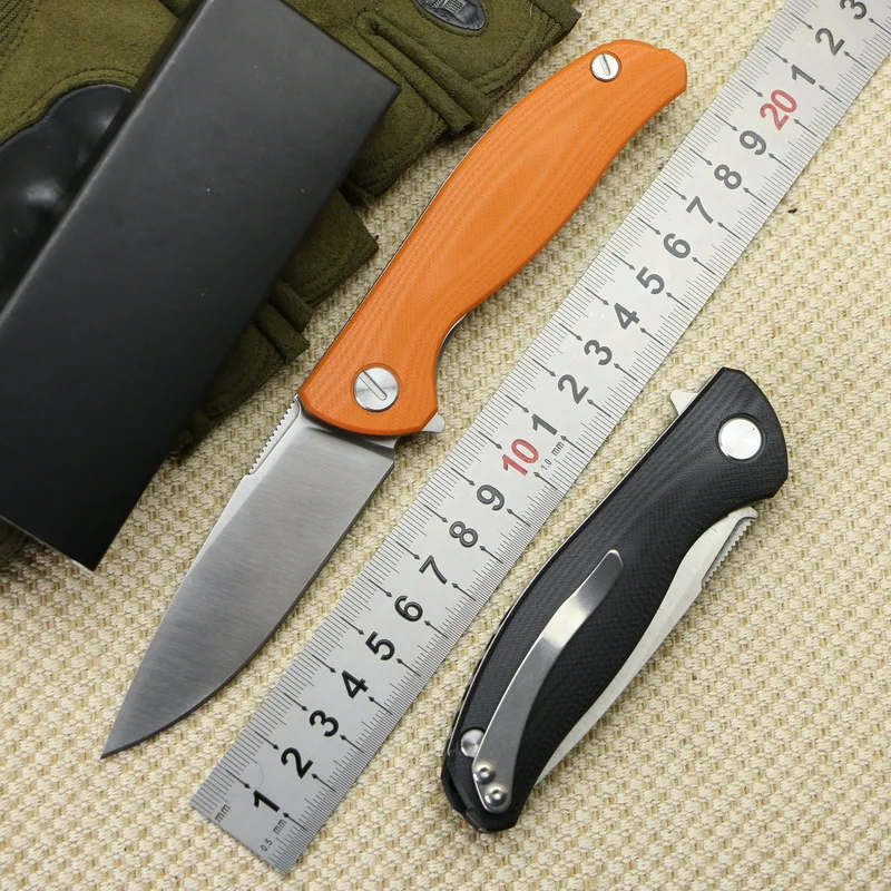 

DICORIA MINI F3 Folding knife D2 steel blade G10 handle with a knife outdoor riding EDC camping tool kitchen with fruit knife