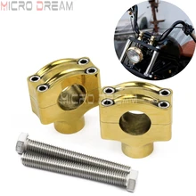 Латунный мотоцикл " и 25,4 мм Рето руль стояки для Harley Chopper Softail Dyna Bobber Пользовательские Sportster XL кафе гонщик