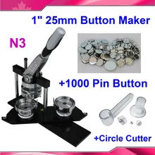 Pro N3 " 25 мм Знак Button Maker машина+ регулируемый циркуль+ 1000 Наборы для ухода за кожей Металл Pinback кнопка питания