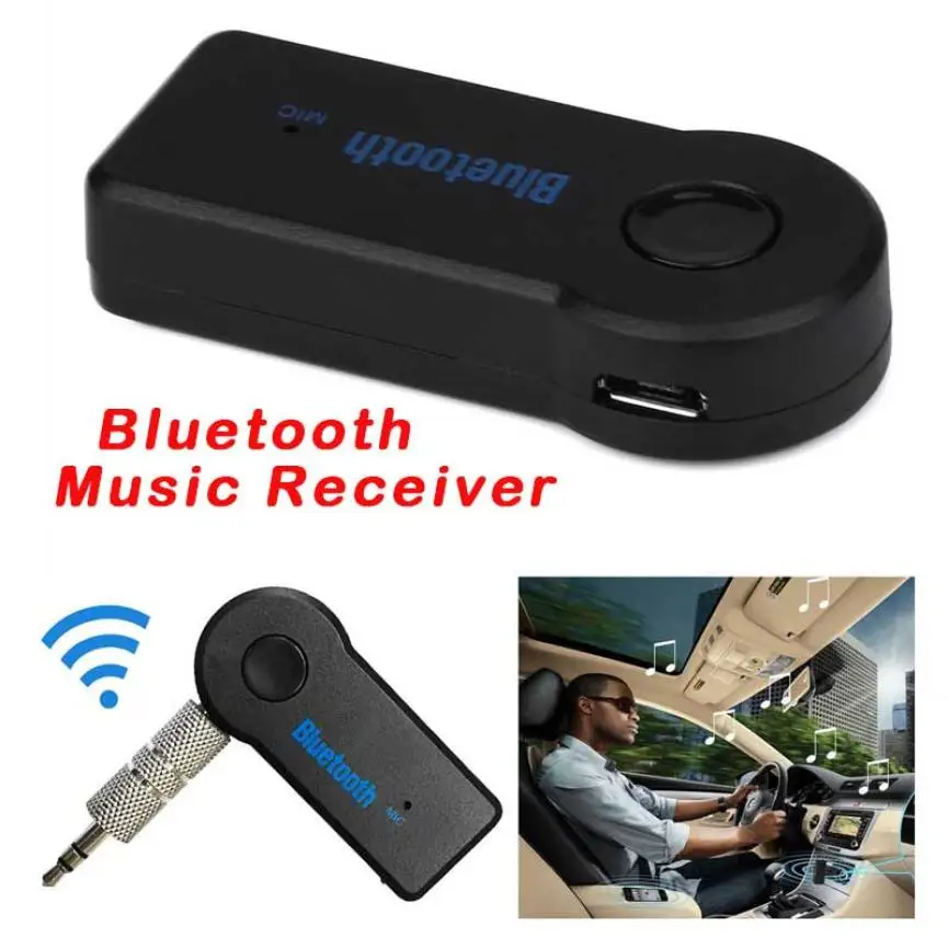 Wireless Car Bluetooth Receiver Adapter 3.5MM AUX Audio Stereo Music