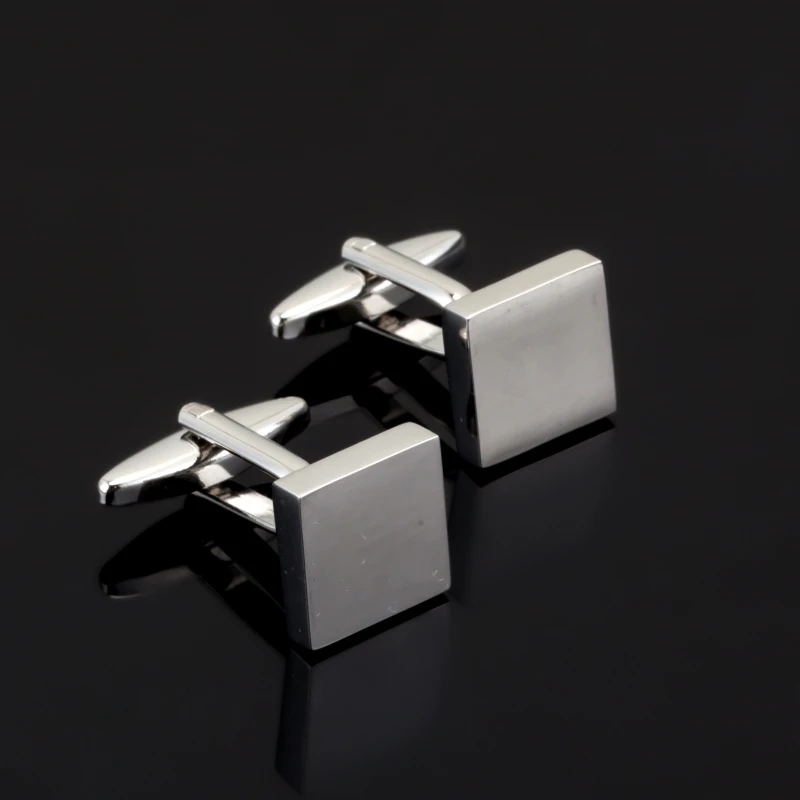 Stainless steel cube Cufflinks for Mens Jewelry Shirt Cufflink Brand Cuff Buttons Silvery Cuff