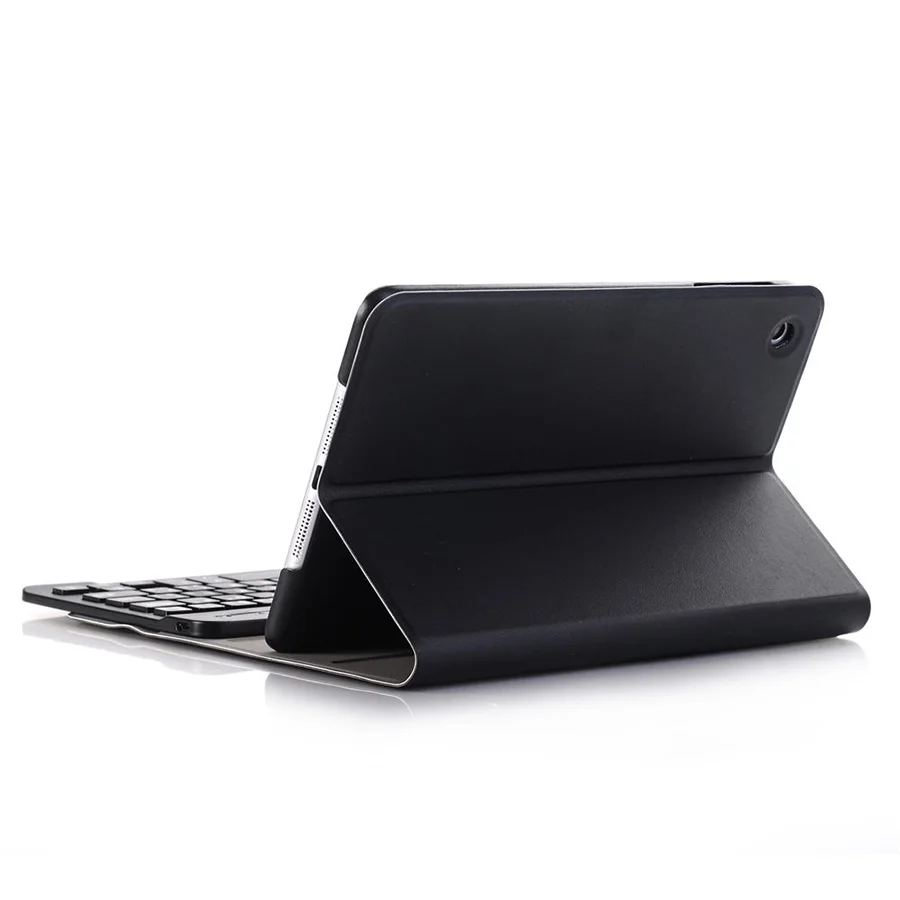 Wireless Bluetooth Keyboard Leather Case Stand Cover for Apple iPad mini 1 2 3 Tablet Protective Case Skin with Keyboard (44)