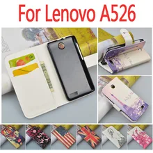 Business luxury leather case for Lenovo A526 / A 526 flip cover case housing With card slot LenovoA526 mobile phone covers cases