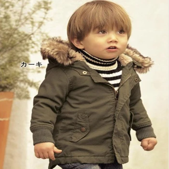 

2019 Autunmn Baby Boys Hooded Jacket Coat Winter Kids Boy Windbreaker Plus Thicken Fleece Velvet Outerwear Clothes