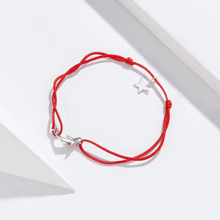 Lucky carp Red Rope 925 серебряный браслет для женщин модные простые ювелирные изделия Свадебные Рождественские