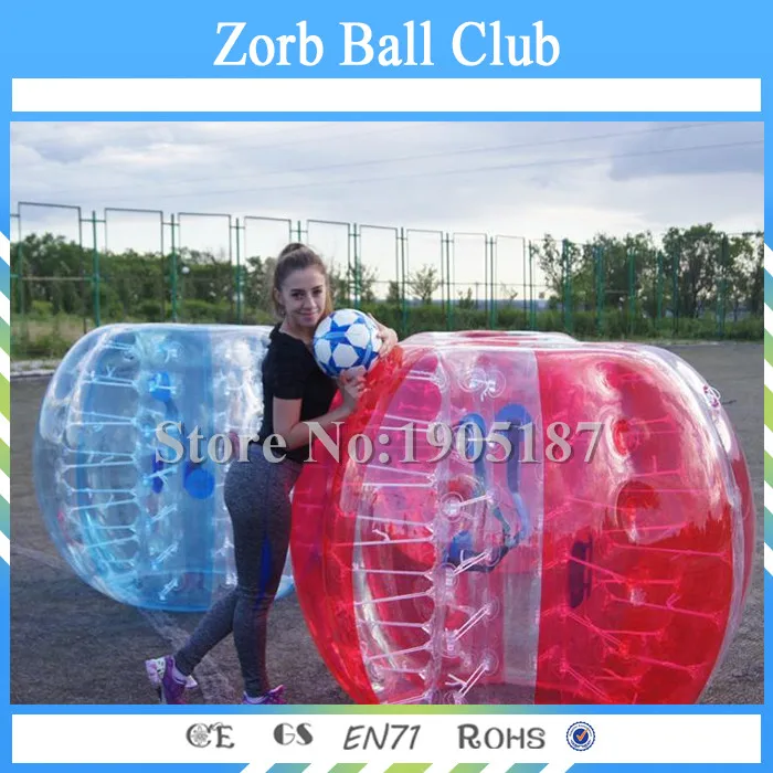 Бесплатная доставка 1,5 м диаметр 26 шт. (13 красный + 13 синий 2 насосы) 1,0 мм ТПУ человека пузырьки шарики, Zorb мяч, бамперные шары распродажа