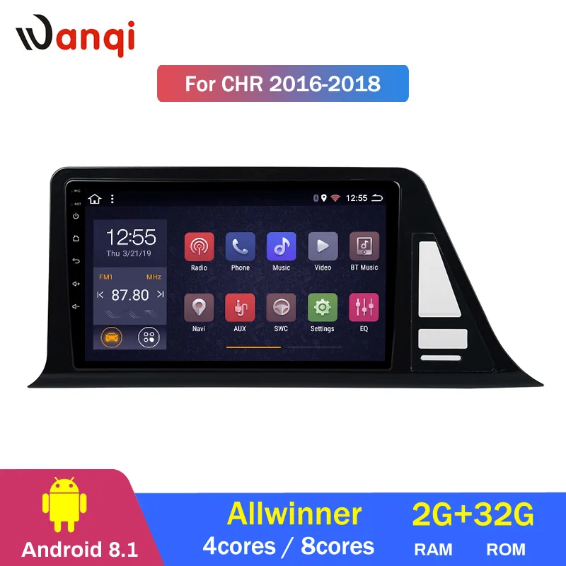 

2G RAM 32G ROM Android 8.1 Car Multimedia Player for Toyota C-HR CHR C HR 2016-2018 GPS Navigation