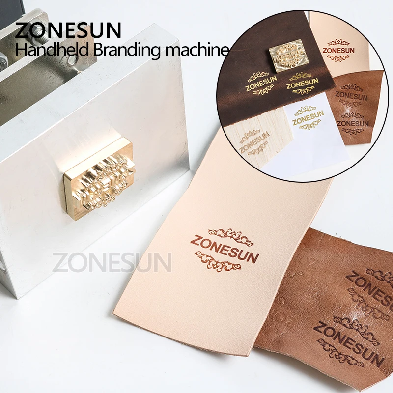 ZONESUN профессиональный кожаный логотип железный деревянный тепловой штамп