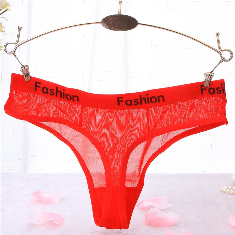 3 pcs/Pack! Sexy Mesh Transparent G-String Panties Low Waist Briefs for Women M L Thong String Fashion Underwear