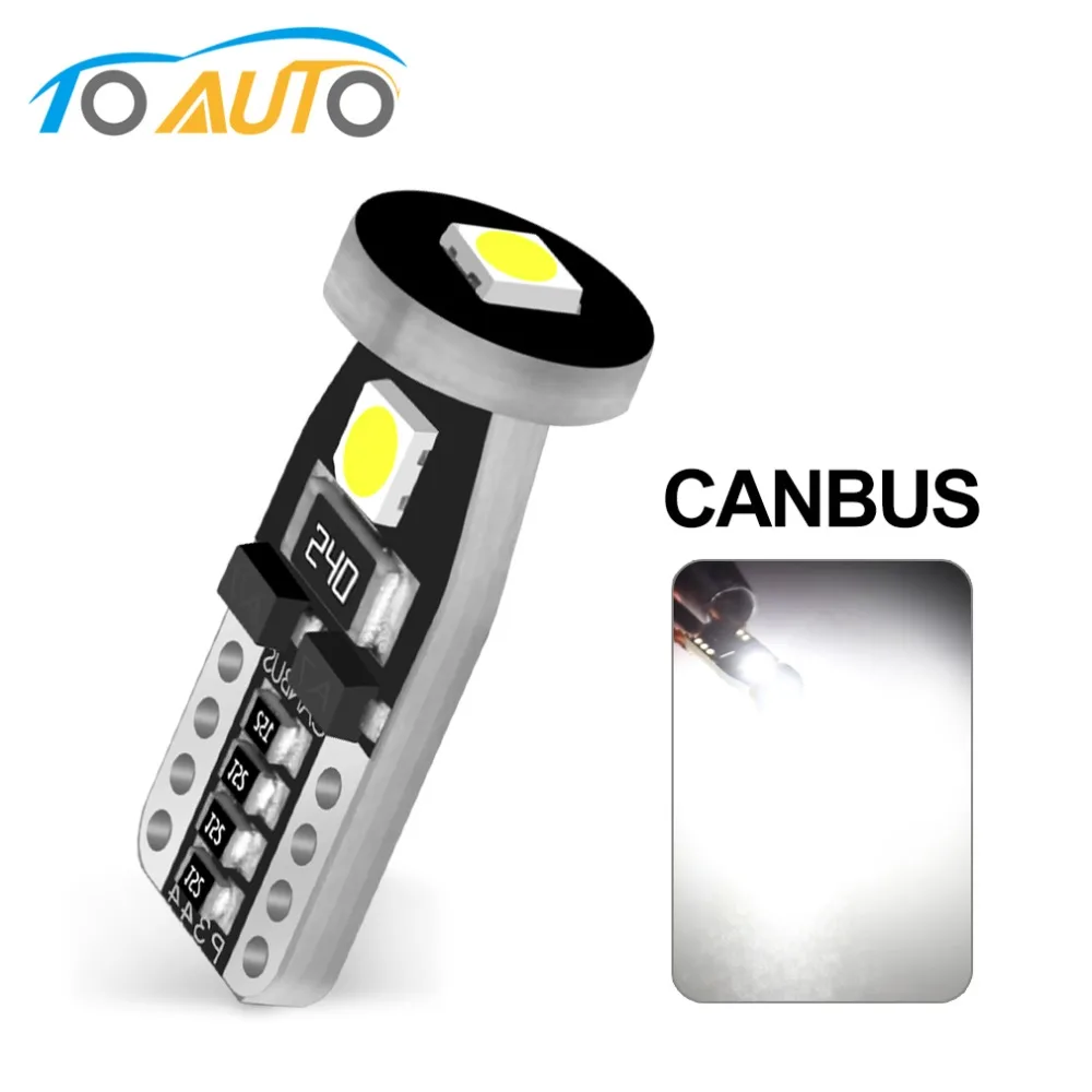 

T10 W5W LED Canbus Error Free 194 168 LED Bulbs Car License Plate Lights Door Dome Reading Map Light Lamp 6000K 12V Auto